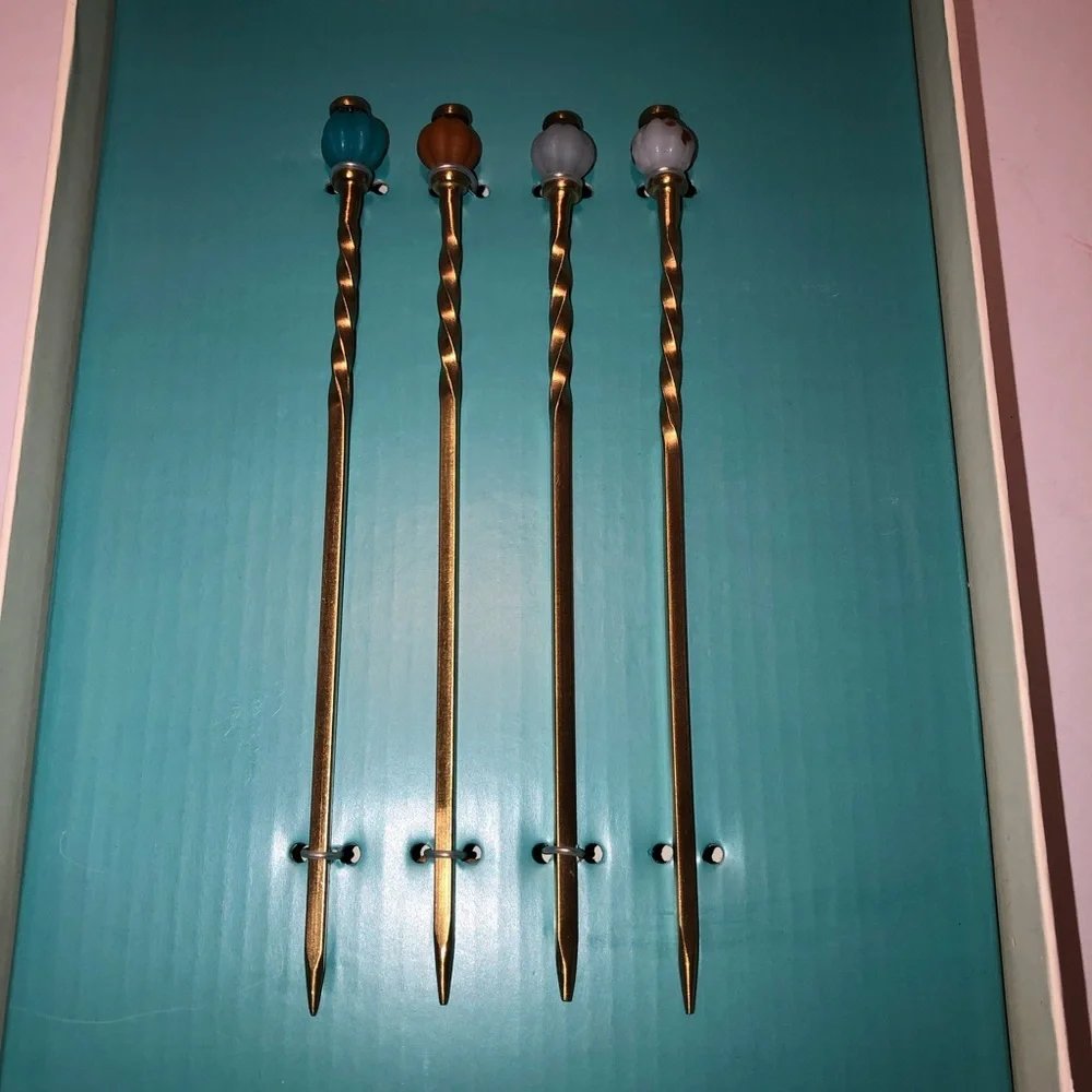 New Anthropologie Home Decor The Mediterranean Dish Appetizer Skewers Set of 4